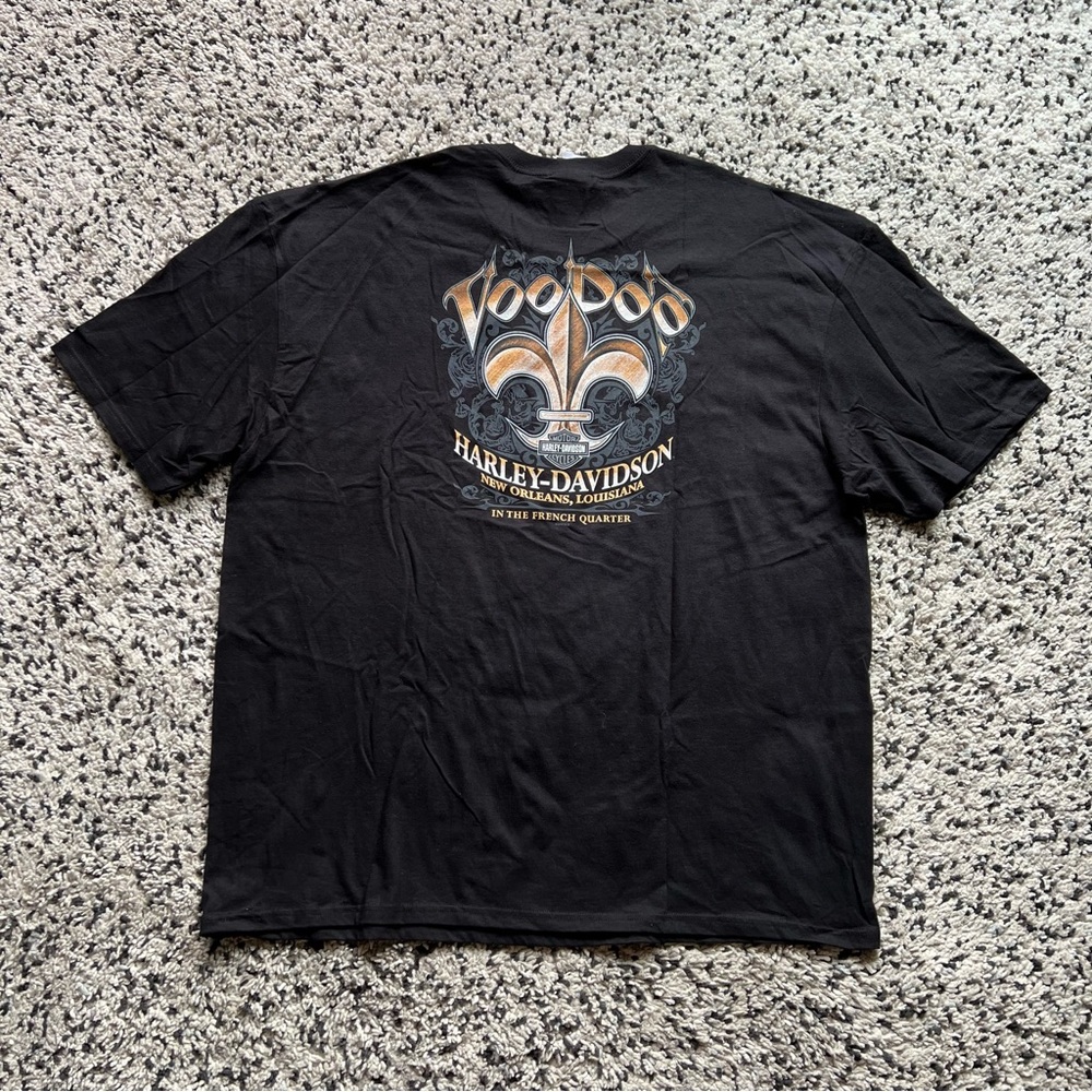Harley Davidson Tee Shirt Voodoo New Orleans Graphic Logo Black Short Sleeve 3XL